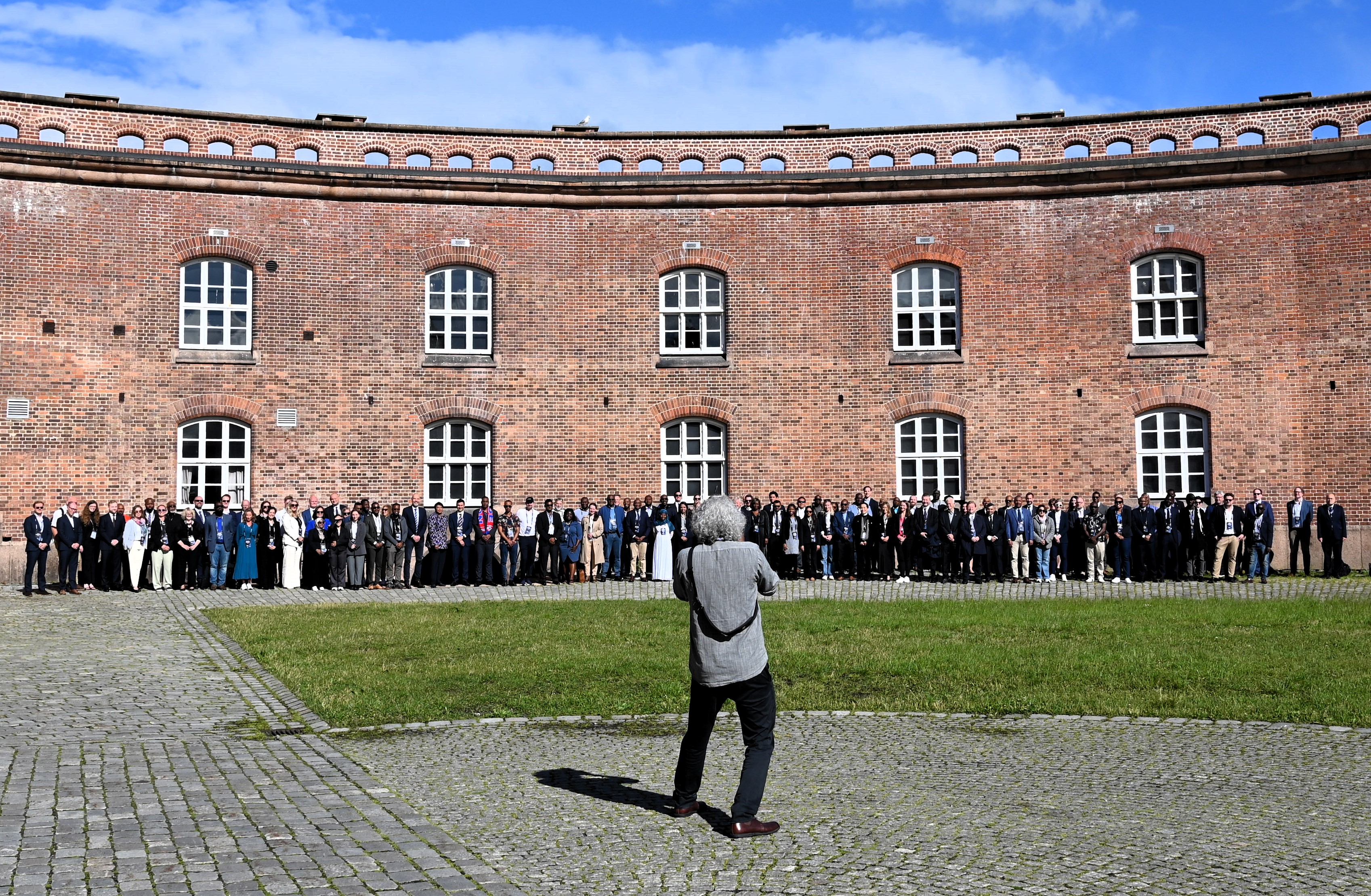 Under markeringen tirsdag ble det også tid til et fellesbilde ved Oscarsborg festning.