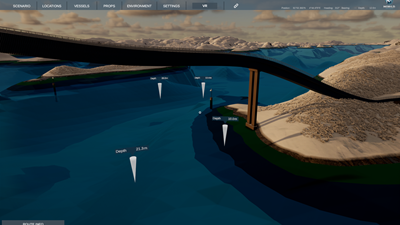 VR simulator viser en planlagt bro 